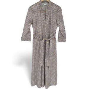 Marella Patterned Long Sleeve‎ Belted Maxi Dress